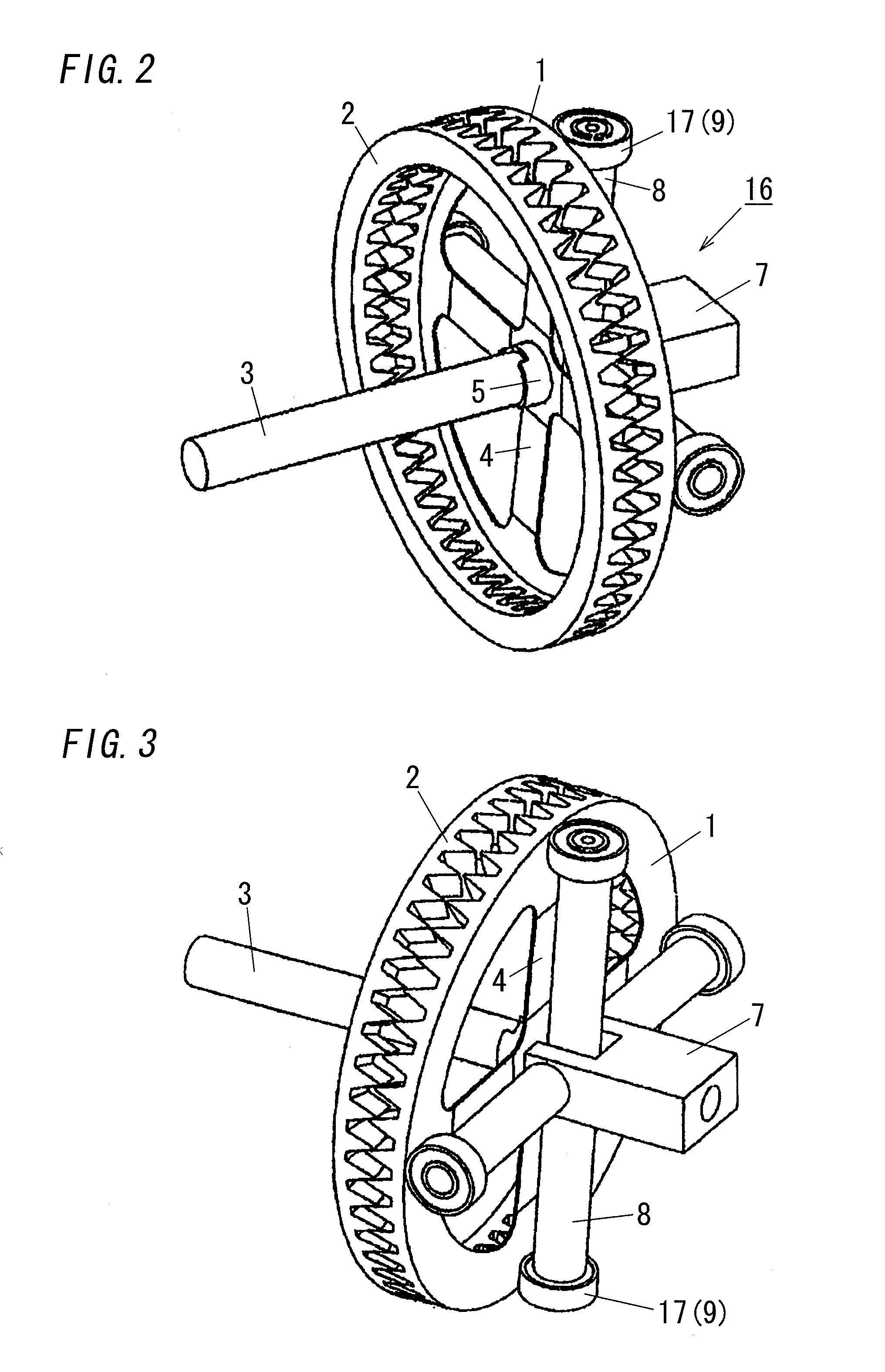 Modified crown reduction gear