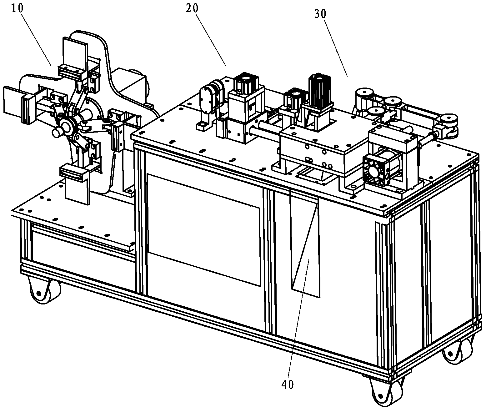 Automatic iron wire shearing and bending device