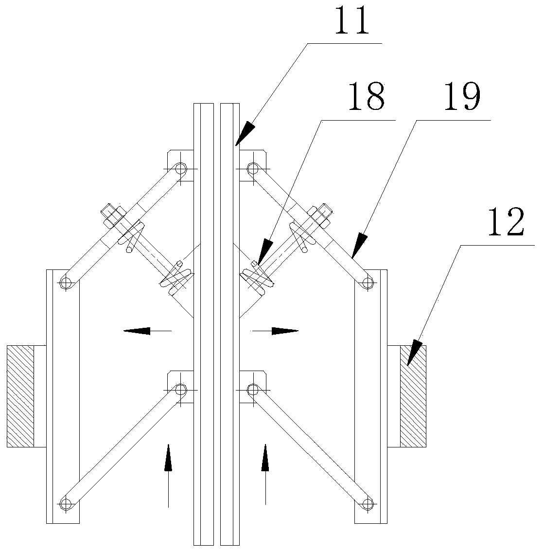 Grasping and pushing mechanism for conveying platform of underground bicycle storage