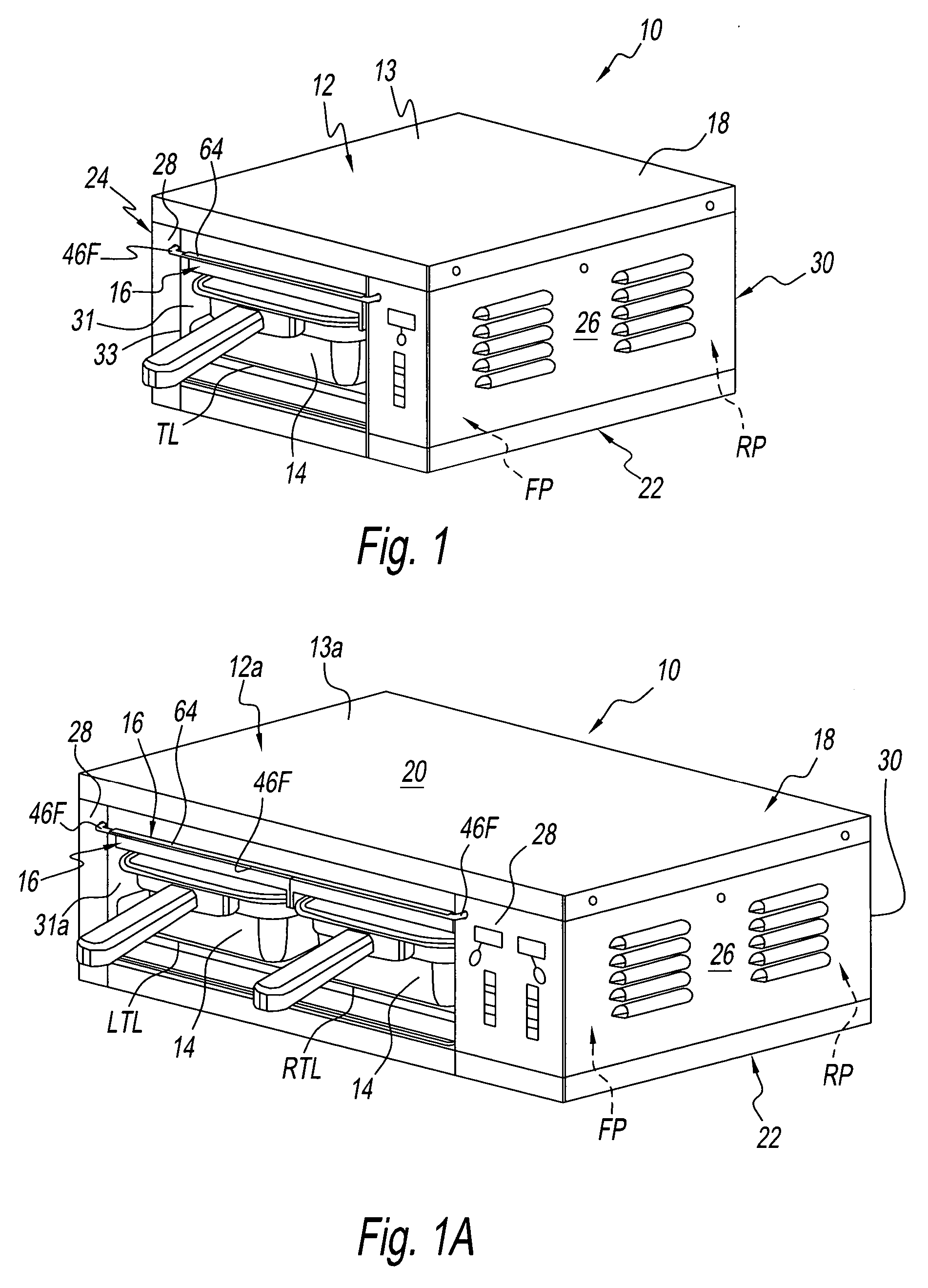 Food holding cabinet with removable tray covers