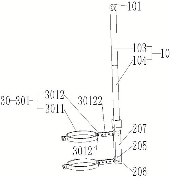 High-place operation safety rope fixing suite