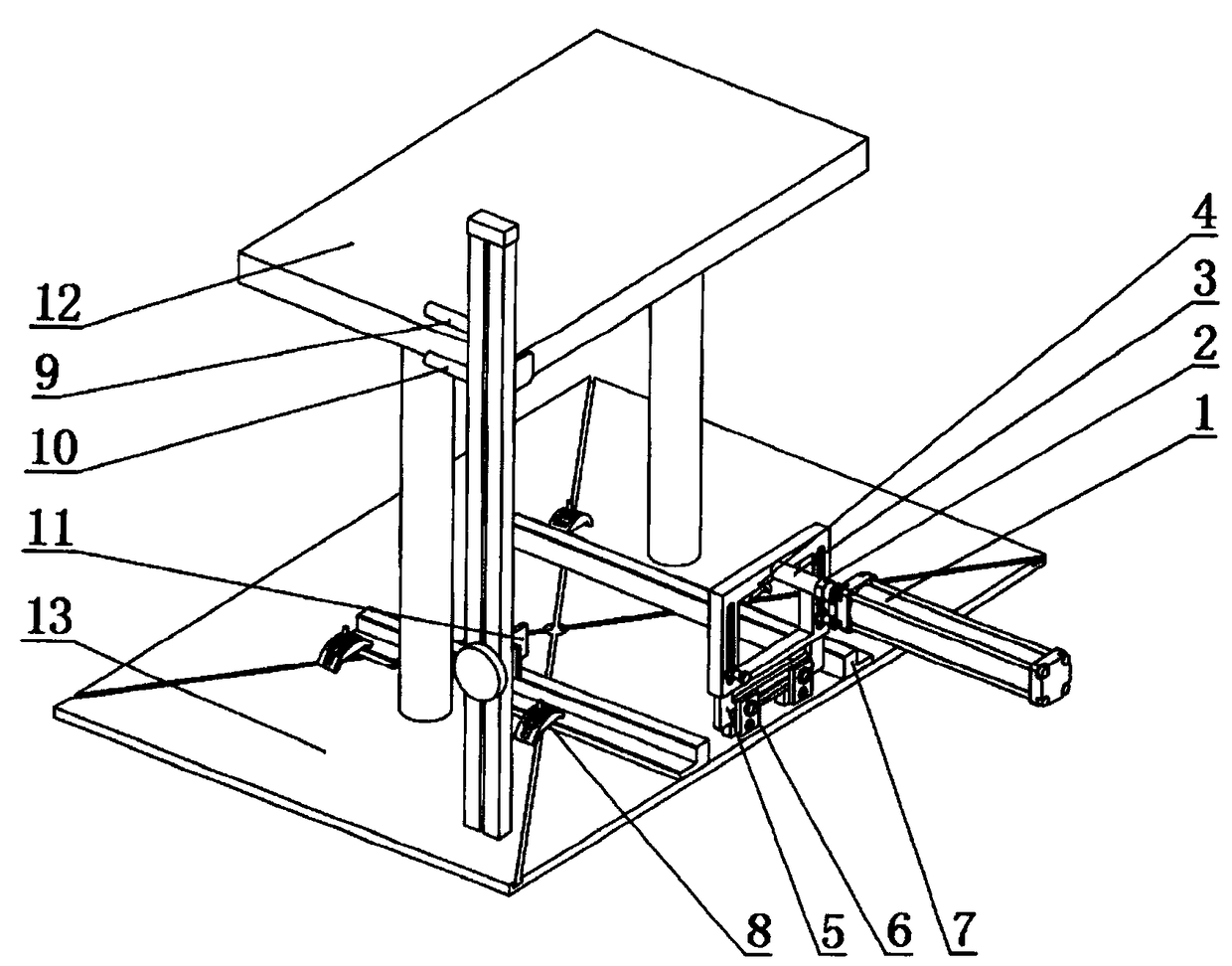 An ejector device for moving molds on a wax pressing machine