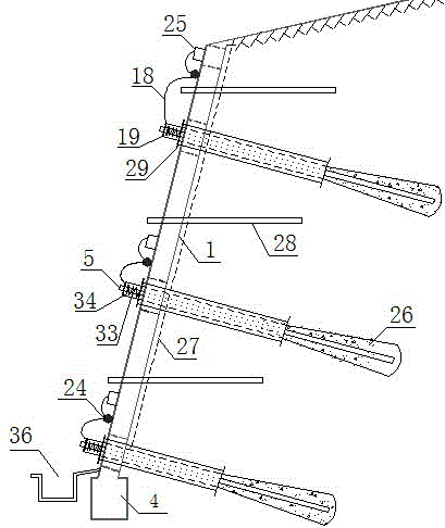 Anchorage structure and construction method of active ventilation and cooling self-restoring slope in cold area