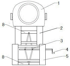 Dismantling and ejecting pin device of hydraulic support