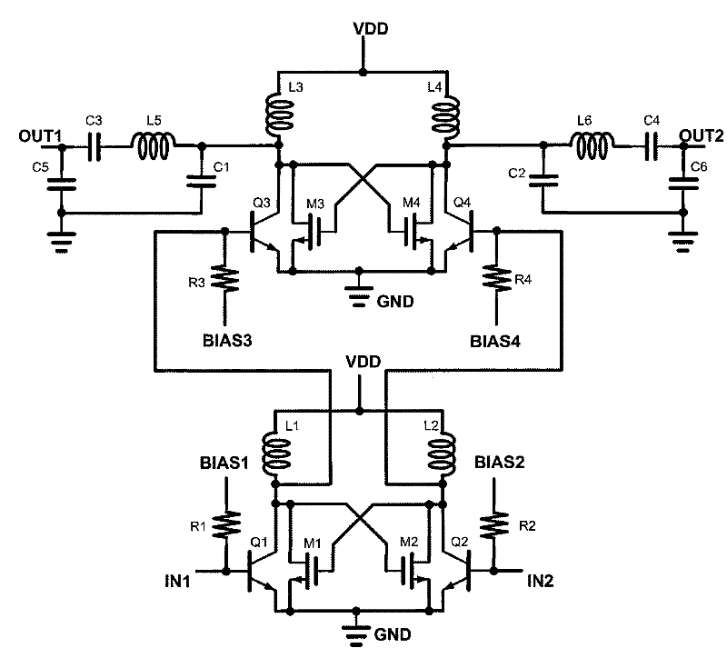 Full-difference E-type power amplifier