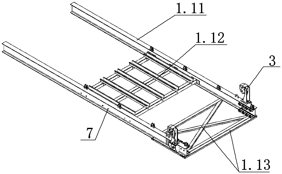 A prefabricated retractable early warning unloading platform and its assembly and construction method