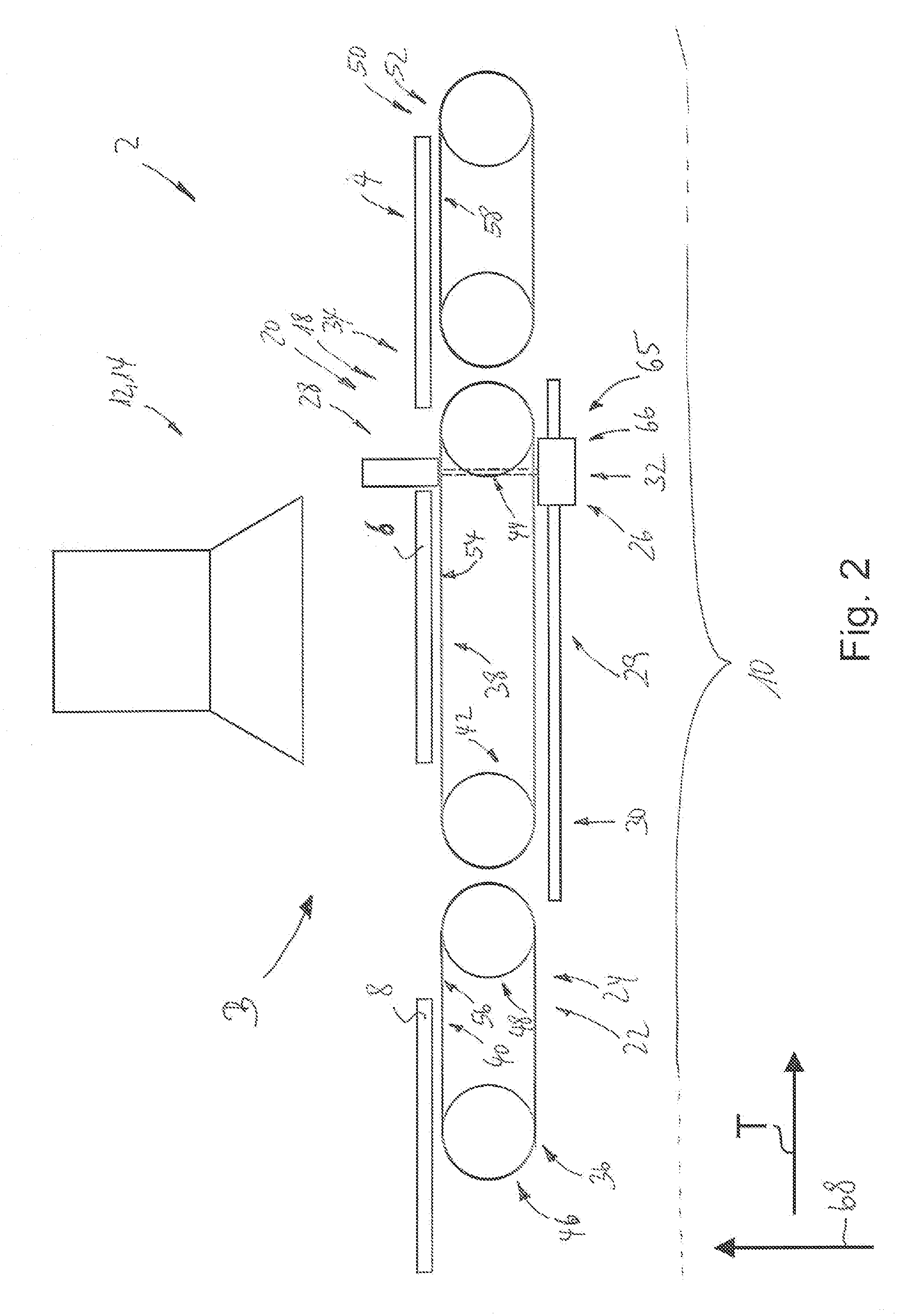 Conveyor device for the conveyance of workpieces, specifically of circuit boards, in the conveyance direction along a conveyance path