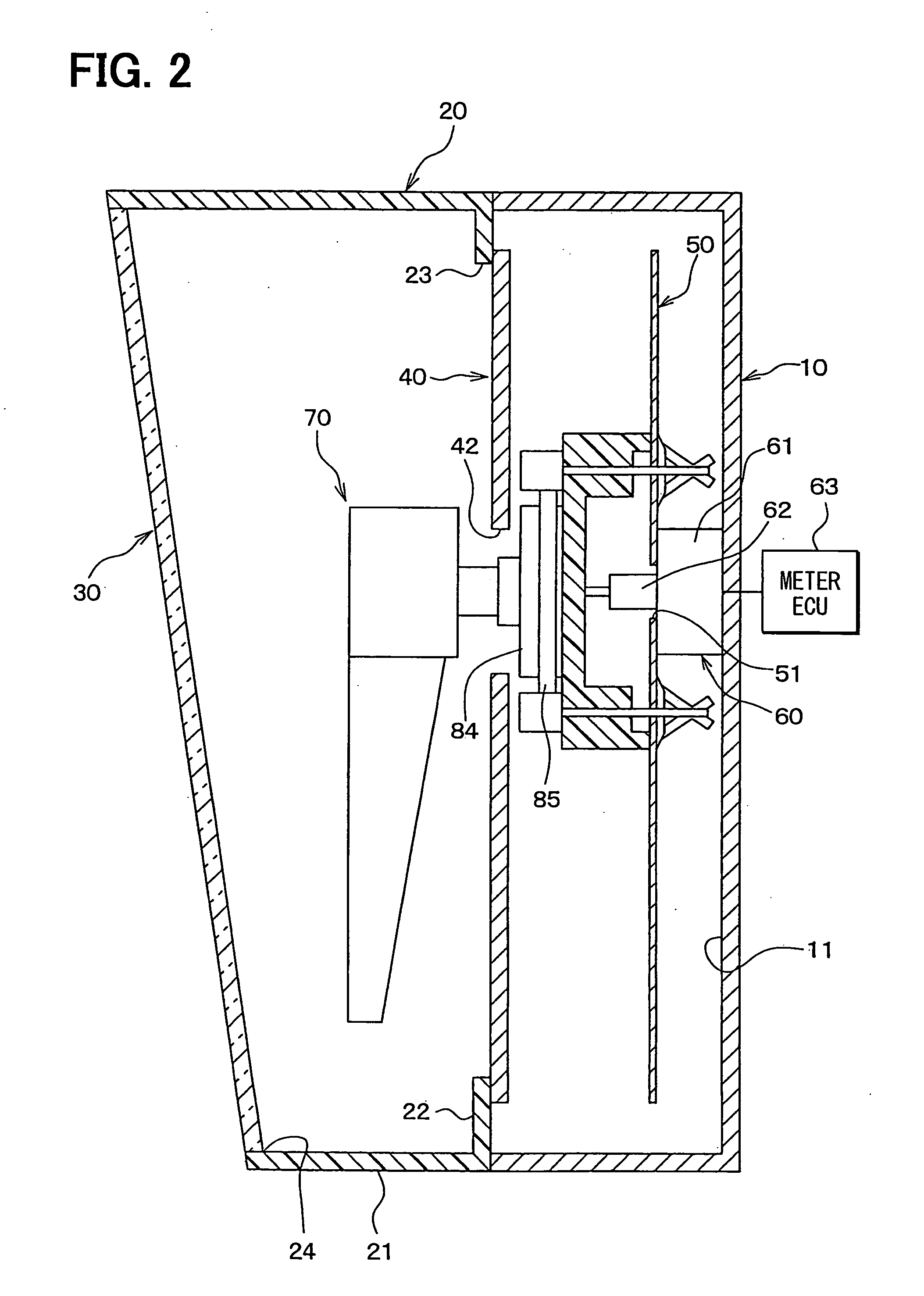 Displaying instrument and luminous pointer