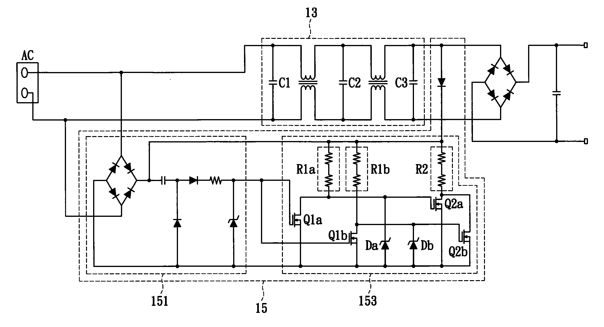 Apparatus and method for draining stored power