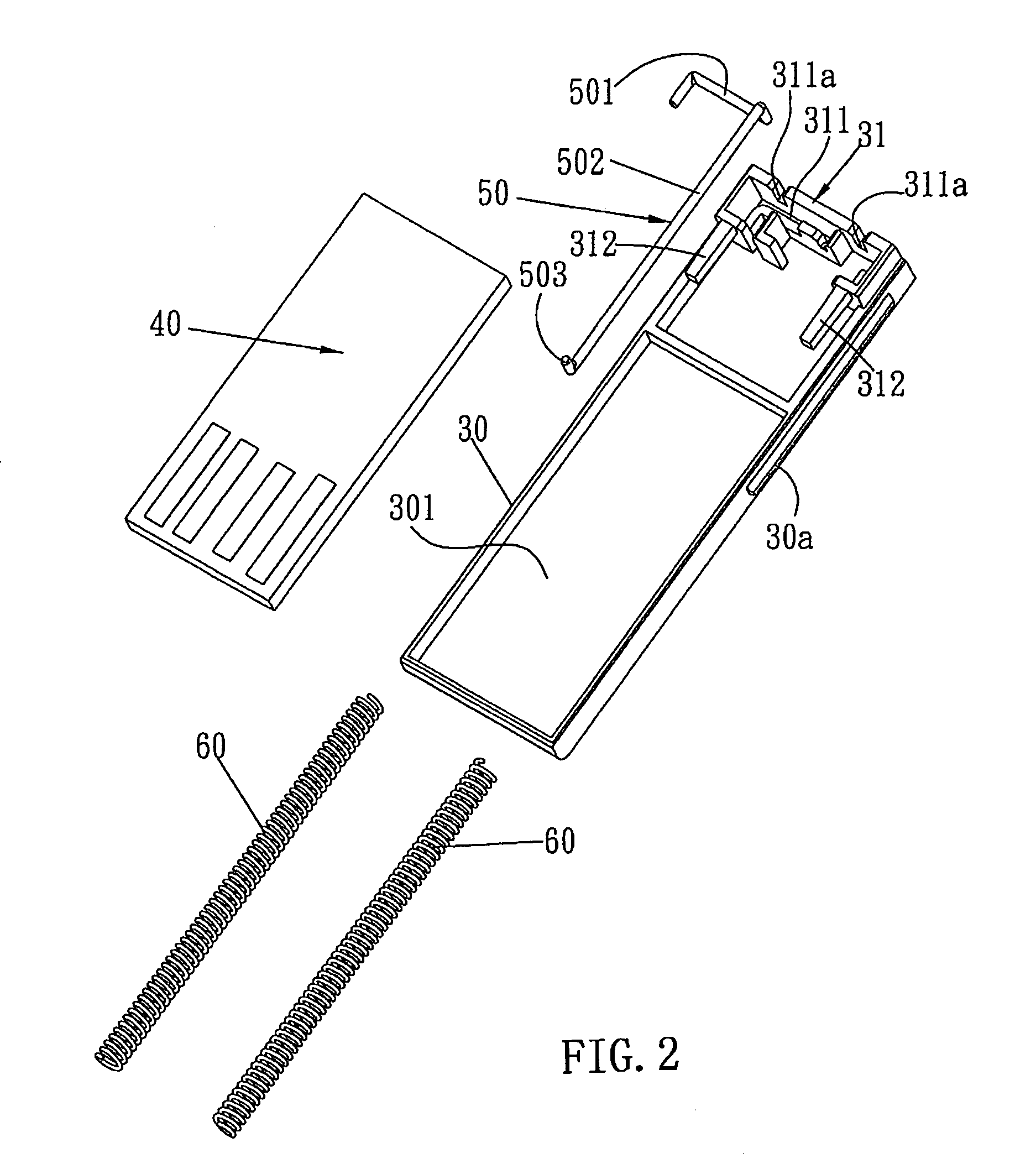USB connector extension/retraction device for USB flash drive