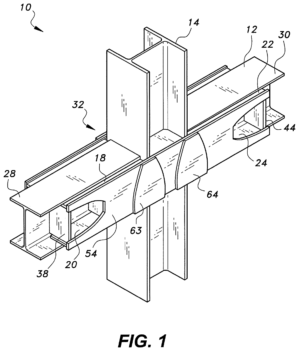 Reinforced joint for beam-column connection
