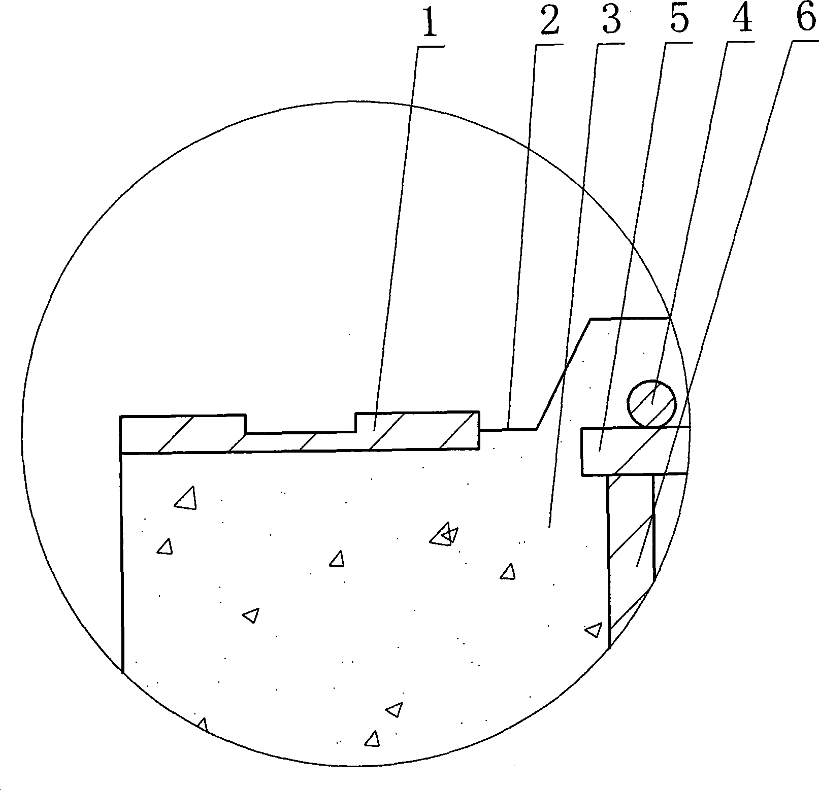 Concrete ceiling coil for steel ring with concave type insertion opening