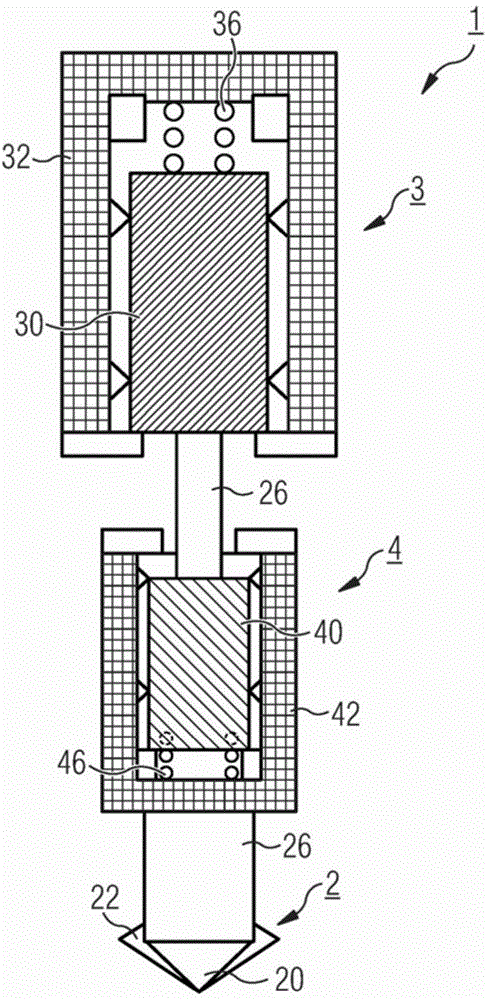 Device and method for filling a container with a filling product