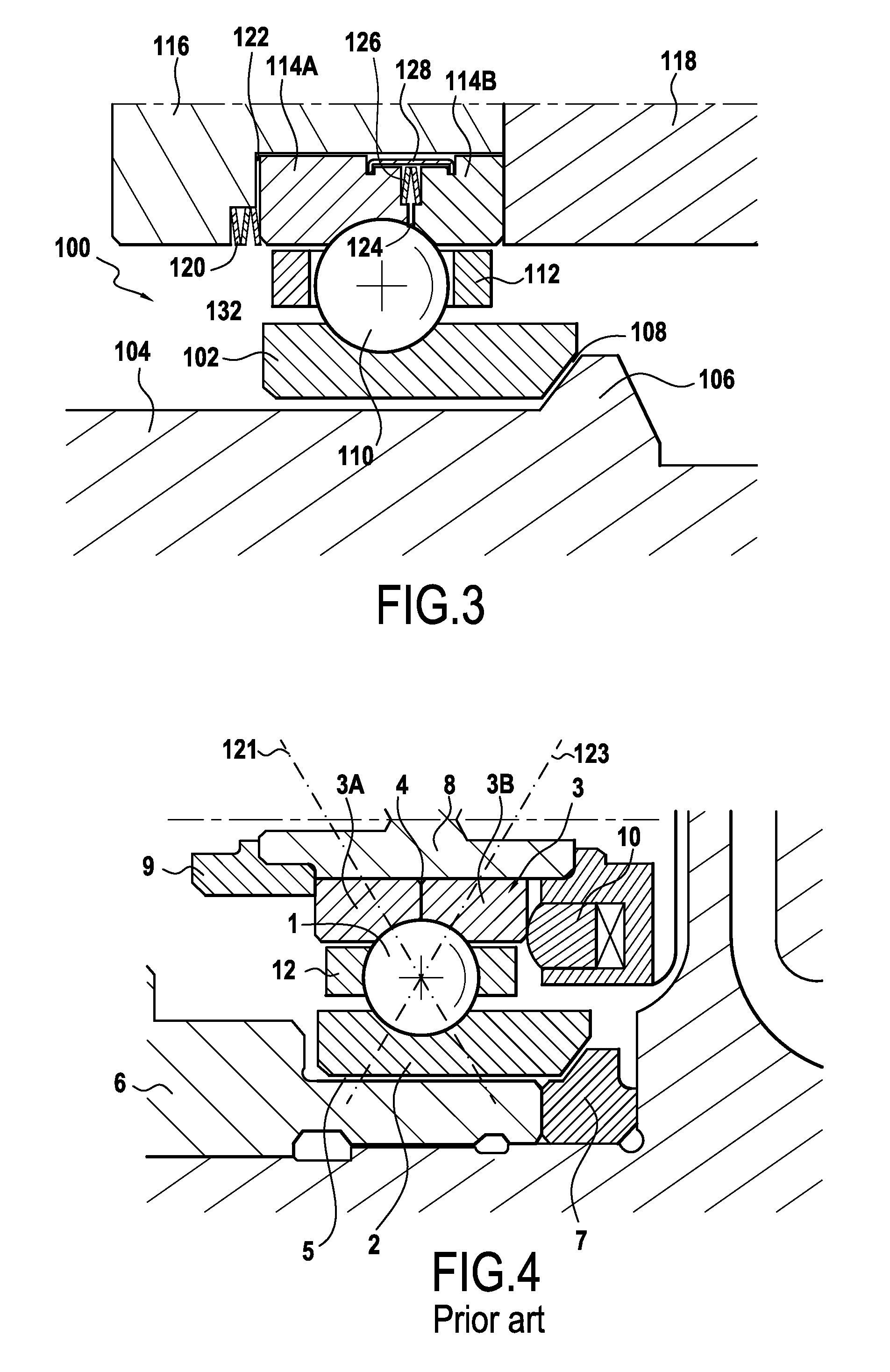 Disengageable axial thrust bearing with internal preload
