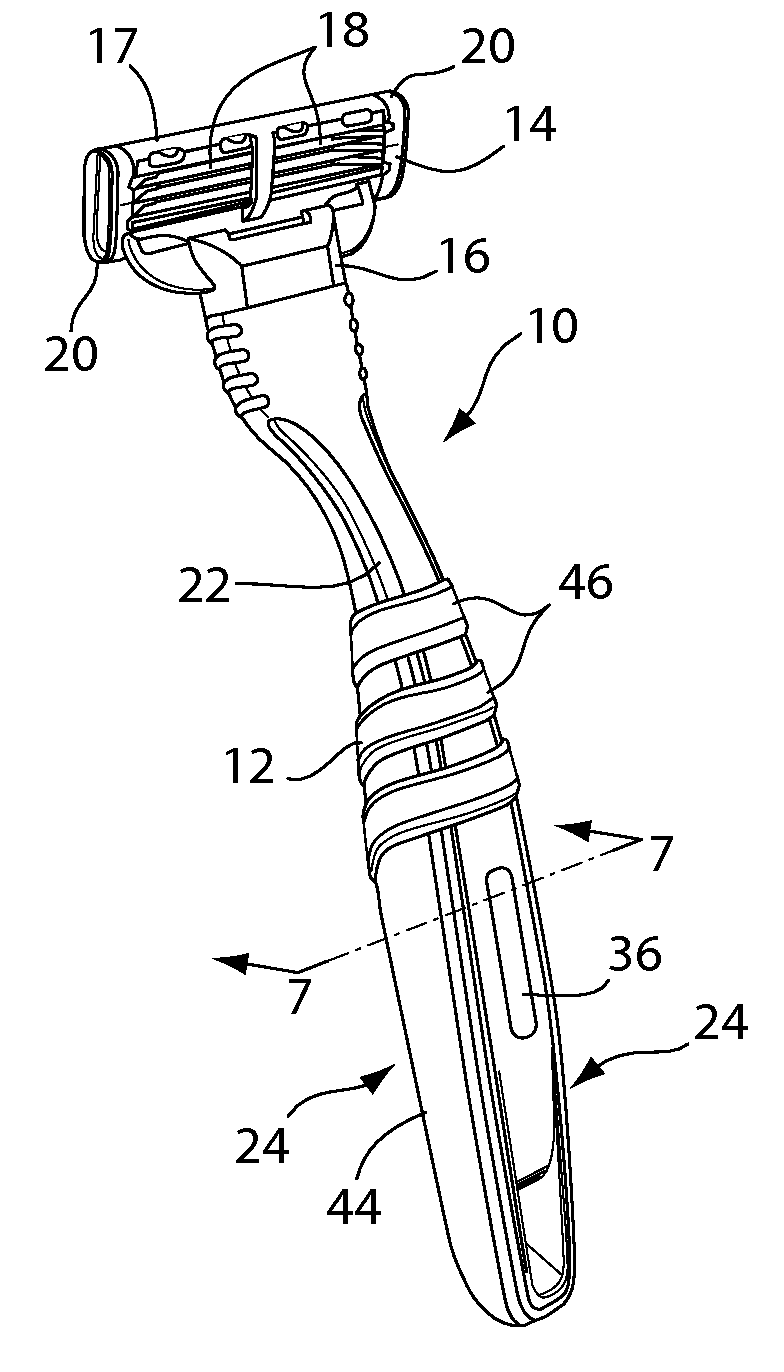 Personal Grooming Device Handle and Method for Making the Same
