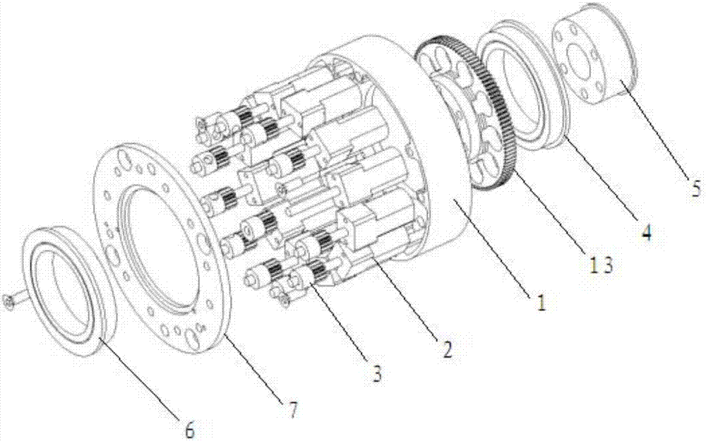 Multi-motor parallel drive type electric joint and mechanical arm thereof