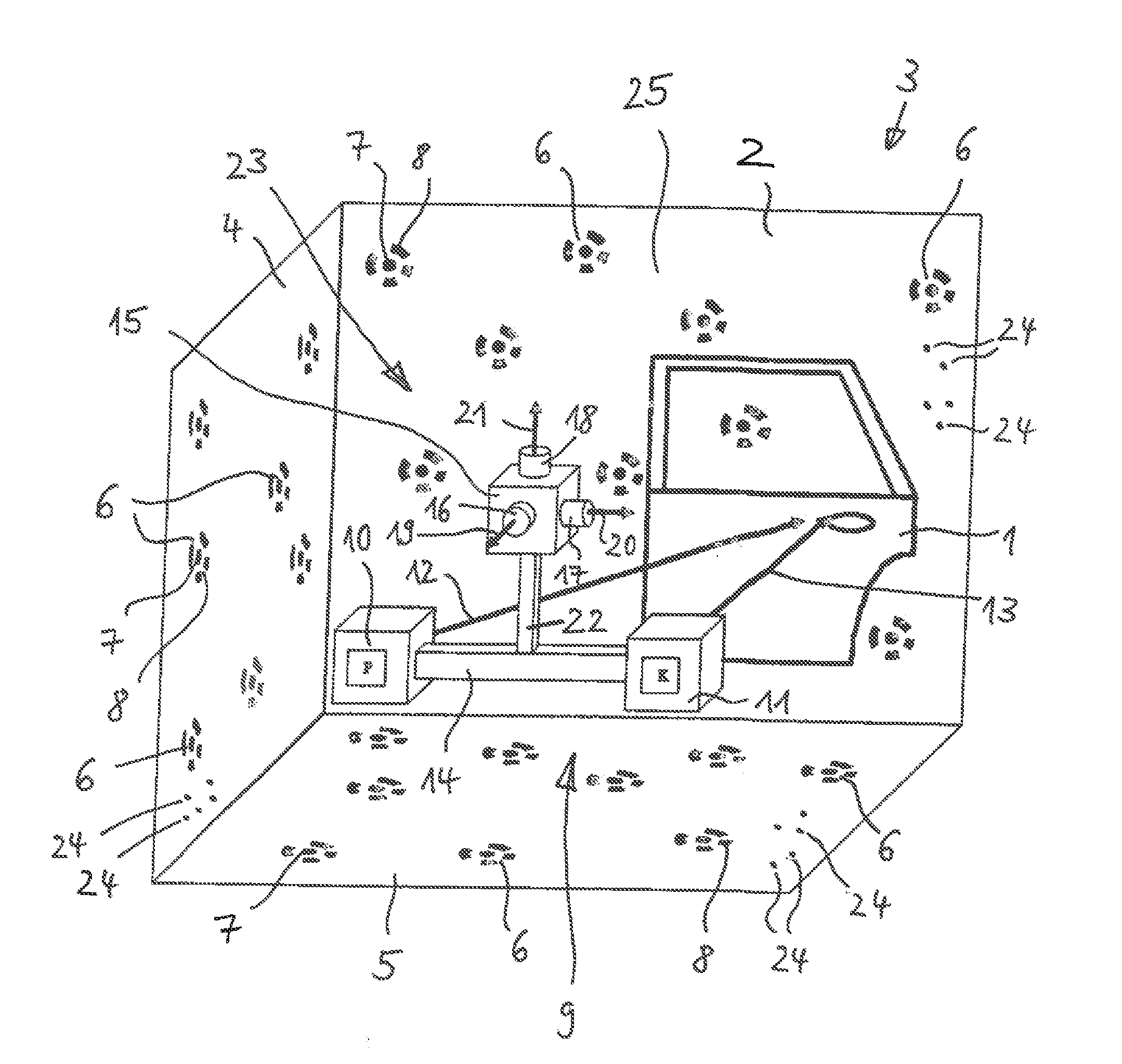 Apparatus and method for determining the 3D coordinates of an object and for calibrating an industrial robot
