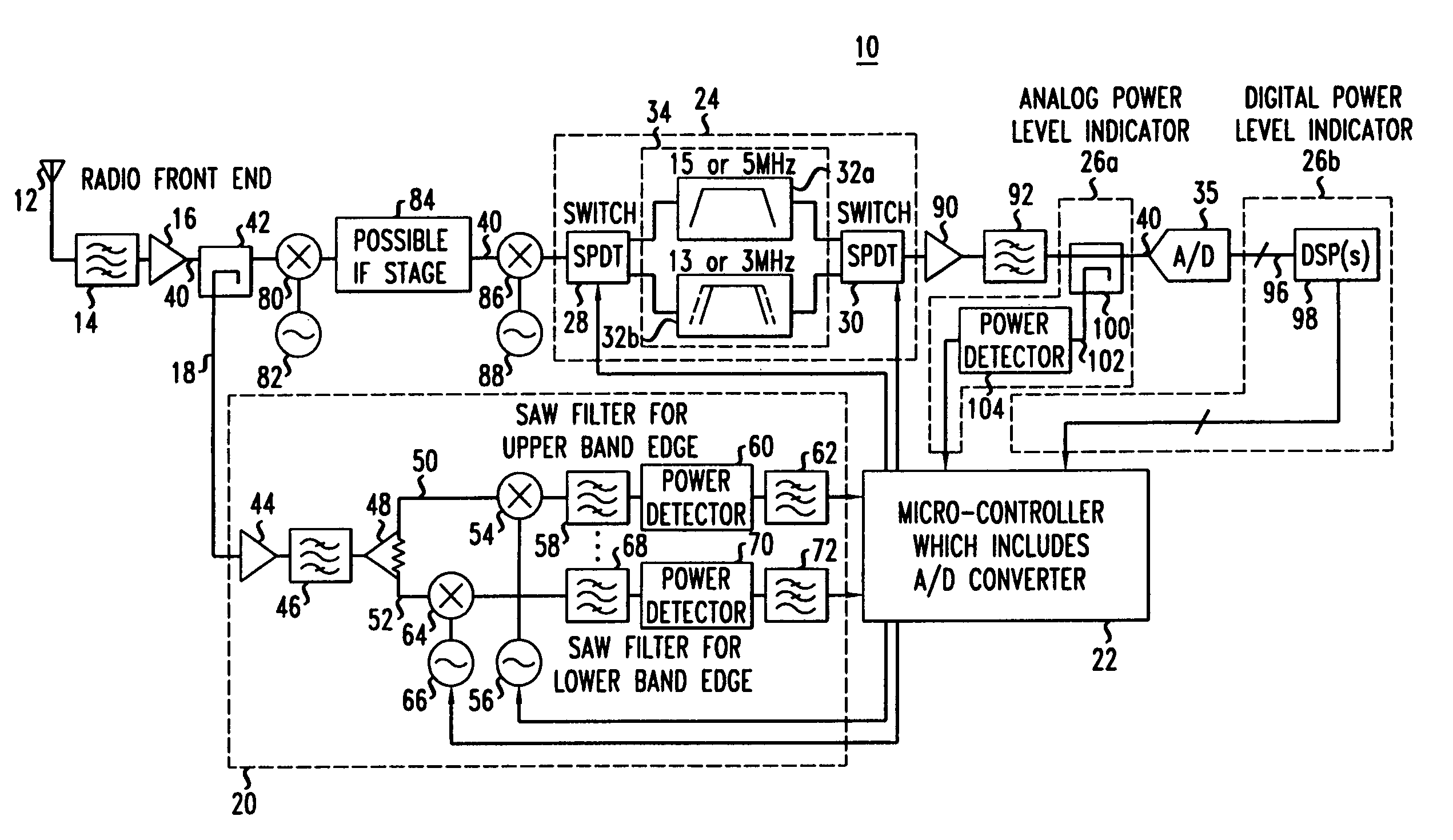 Band edge amplitude reduction system and method