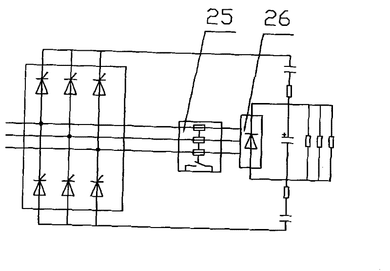 Thyristor rectifier bridge parallel operation full digital current homogenizing control device