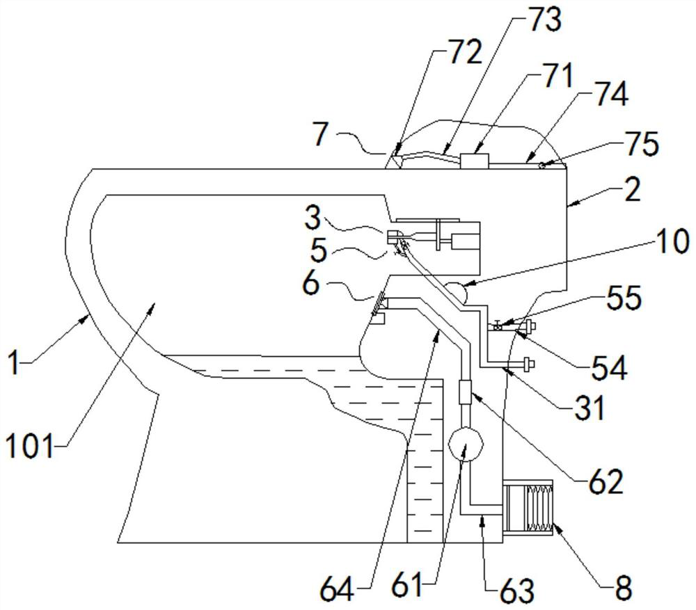 Epidemic prevention type integrated pedestal pan with drying function and drying method thereof