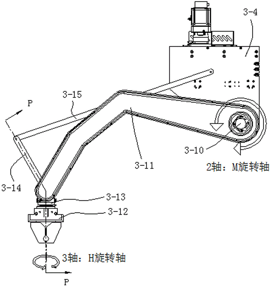 M-shaped longitudinal traveling mechanical hand and application method thereof