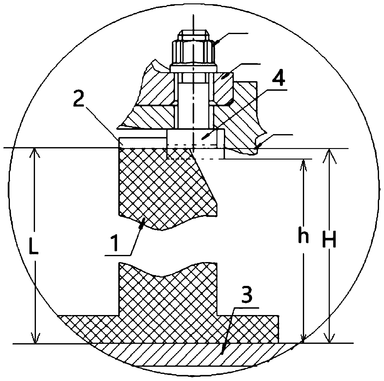 Device and method for mounting D bolt in blind cavity of rotating part