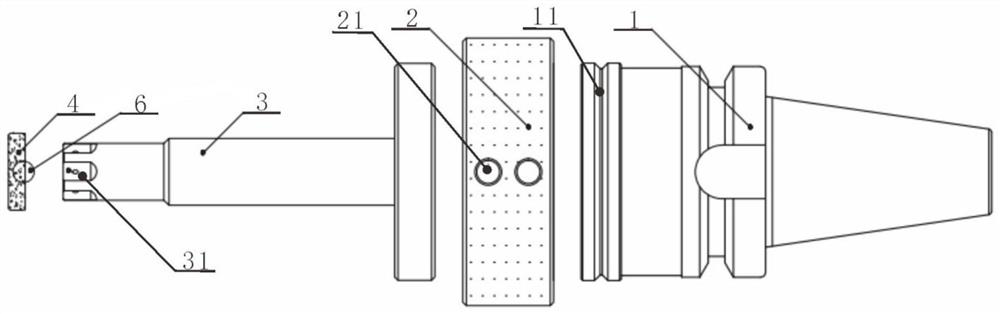 The method of finding the center of the replaceable head cutter head