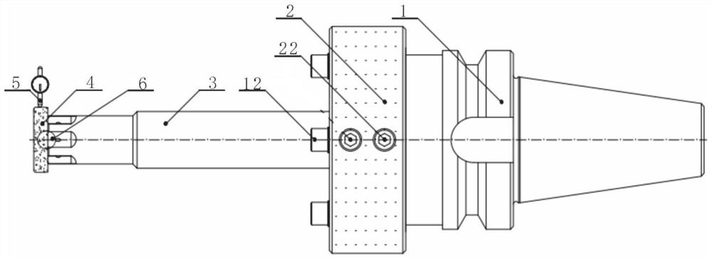 The method of finding the center of the replaceable head cutter head