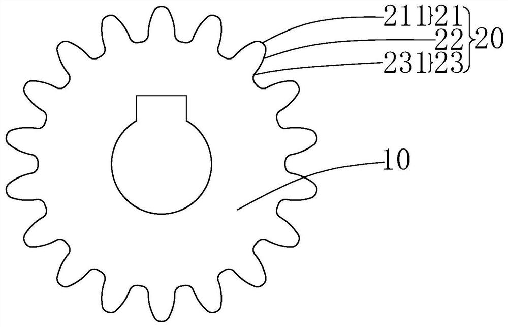 Low-vibration mute gear