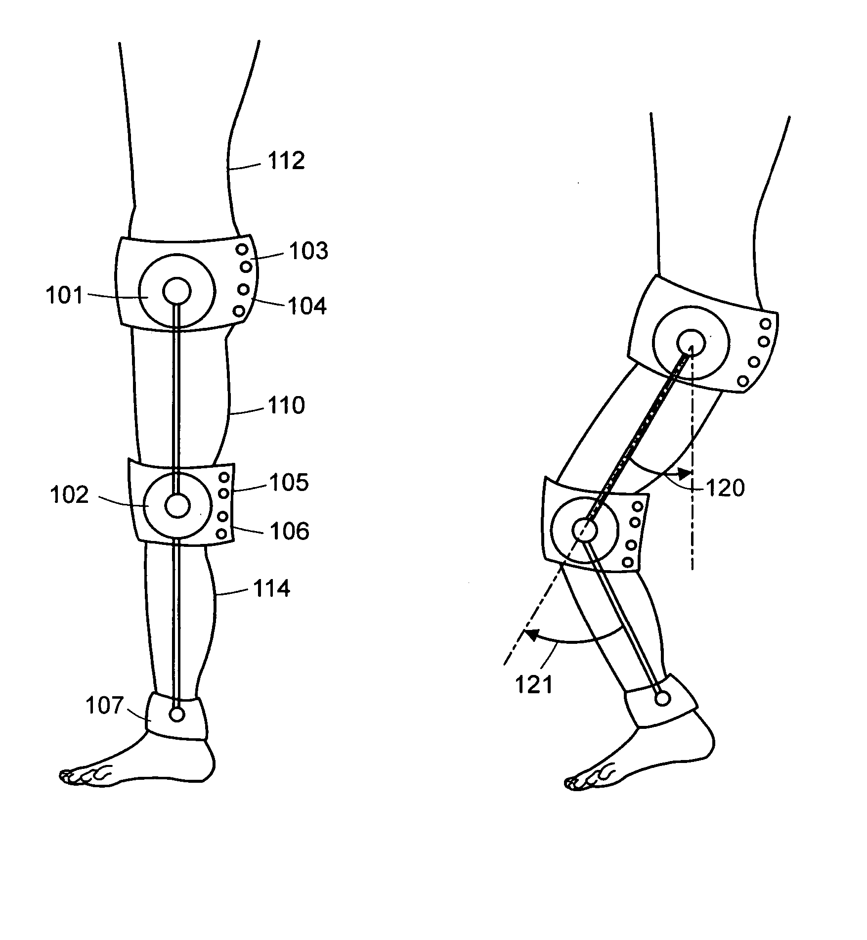 Apparatus and method for characterizing contributions of forces associated with a body part of a subject