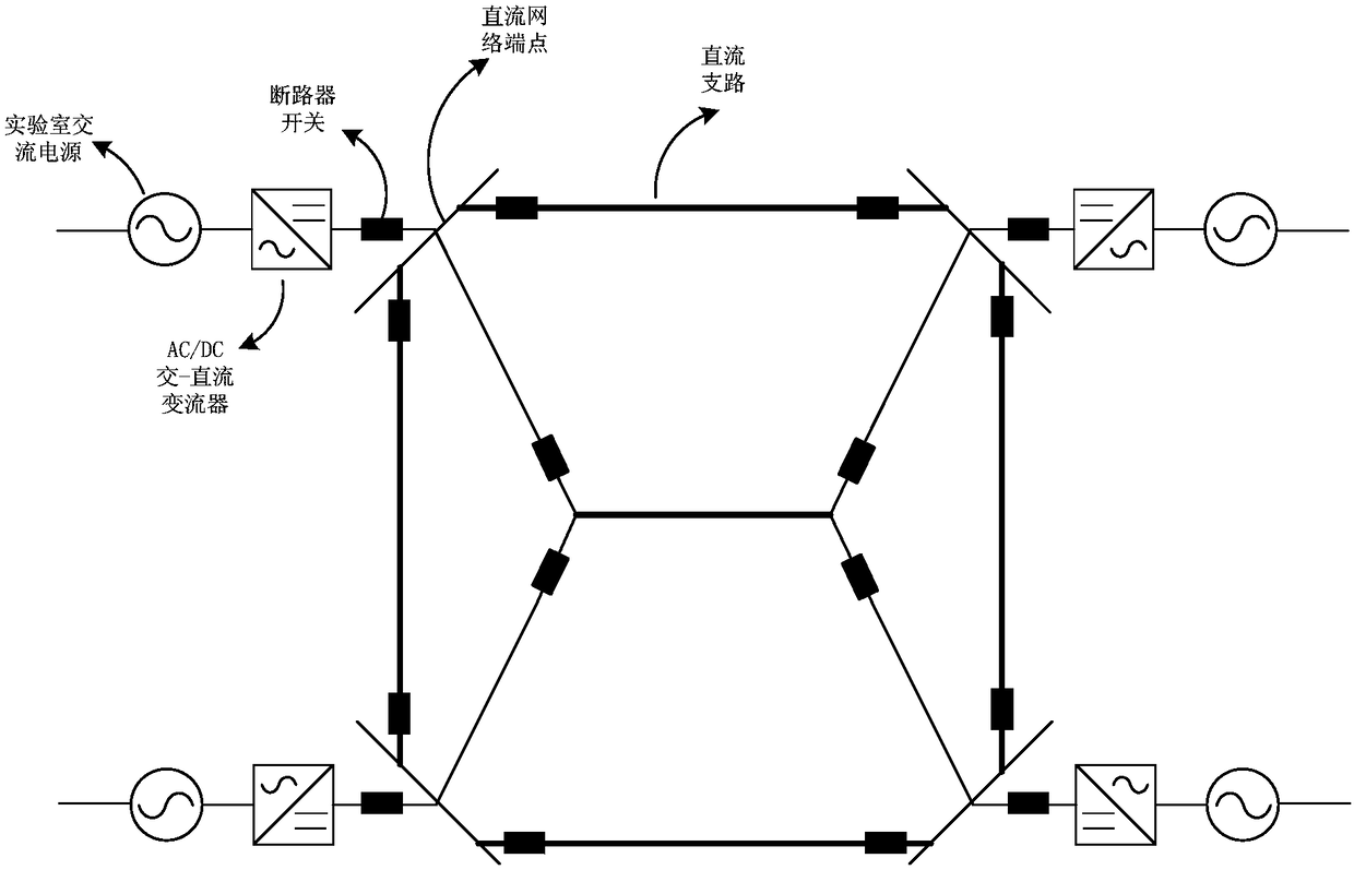 Topology construction method, system and device of DC power distribution experiment system