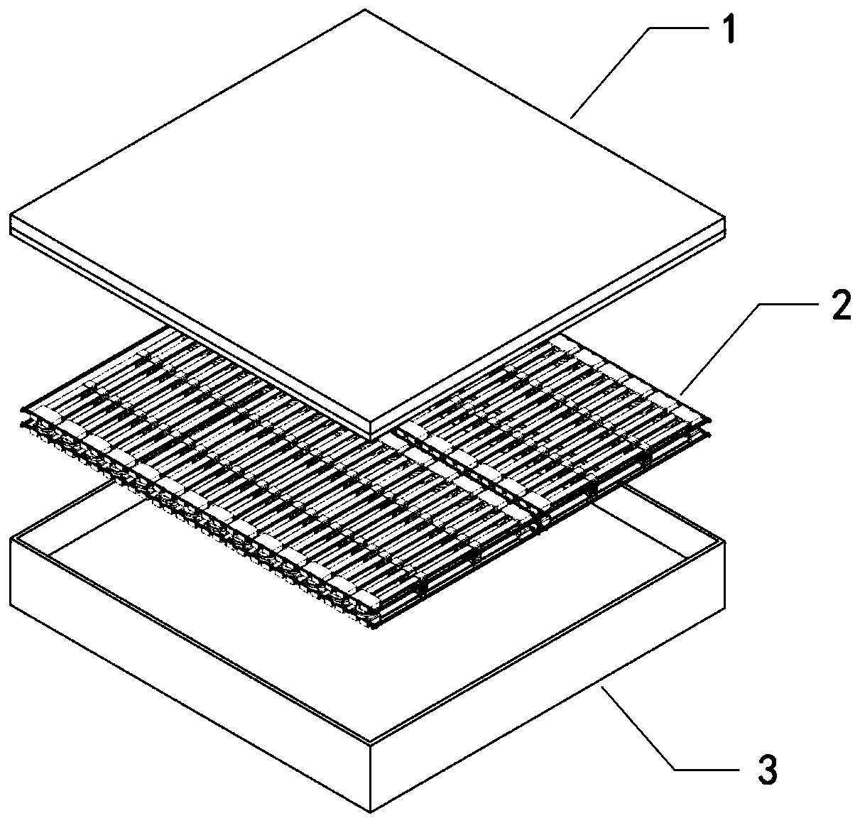 Bamboo elastic sheet mattress adopting left and right separate areas and realizing longitudinal grading