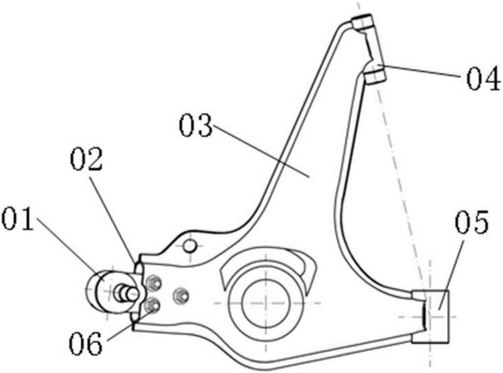 Automobile swing arm assembly of independent suspension