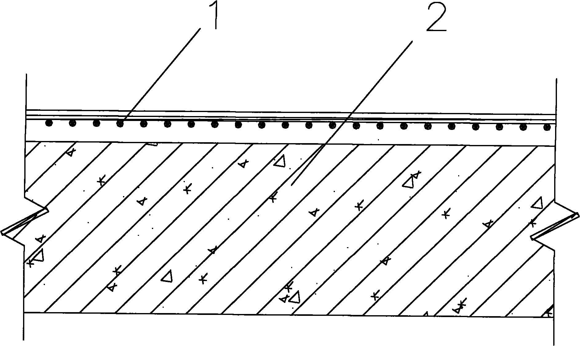 Construction method for modifying conventional structural slab into subway bed foundation