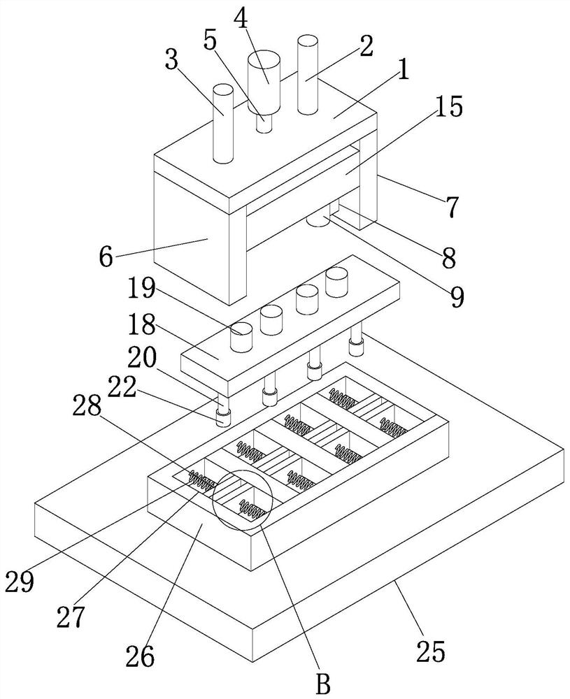 High-efficiency acid adding device for storage battery