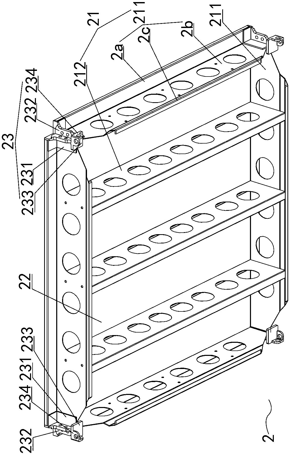 Cast-in-place gentle-gradient spatial curved roof formwork system and construction method thereof