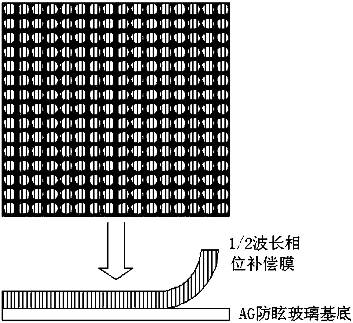 Low-reflectivity 3D polarized light film, low-reflectivity polarized light LED and preparation method
