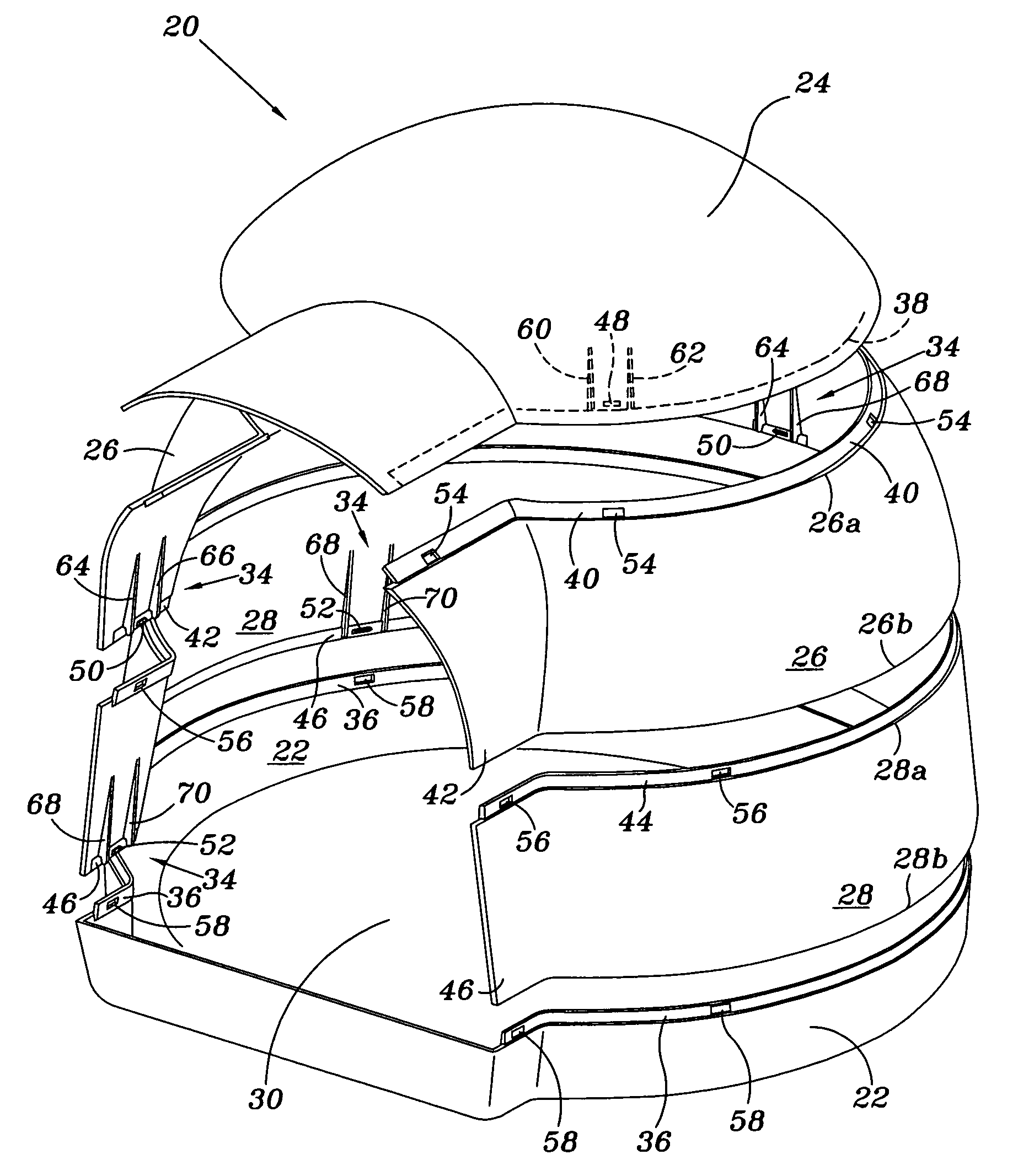 Pet shelter with self-interlocking components