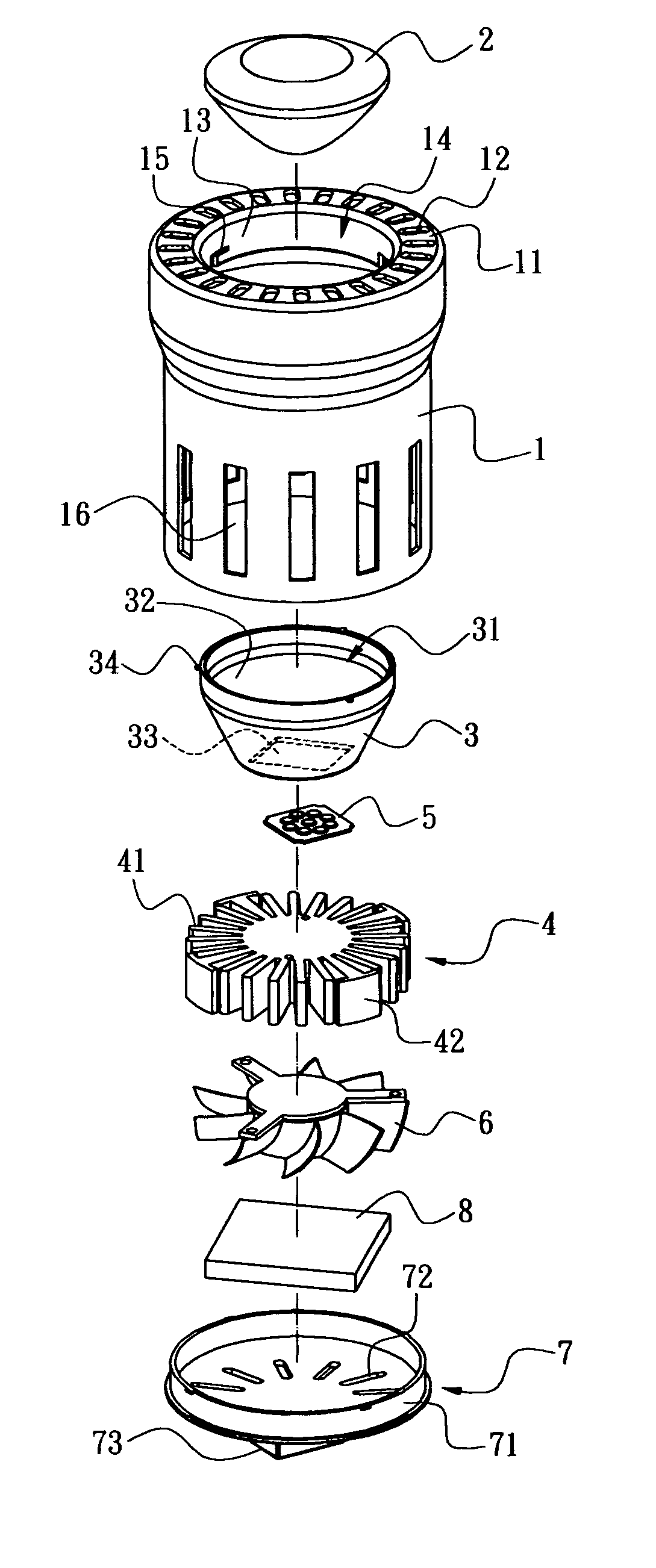 Heat dissipating apparatus for lighting utility