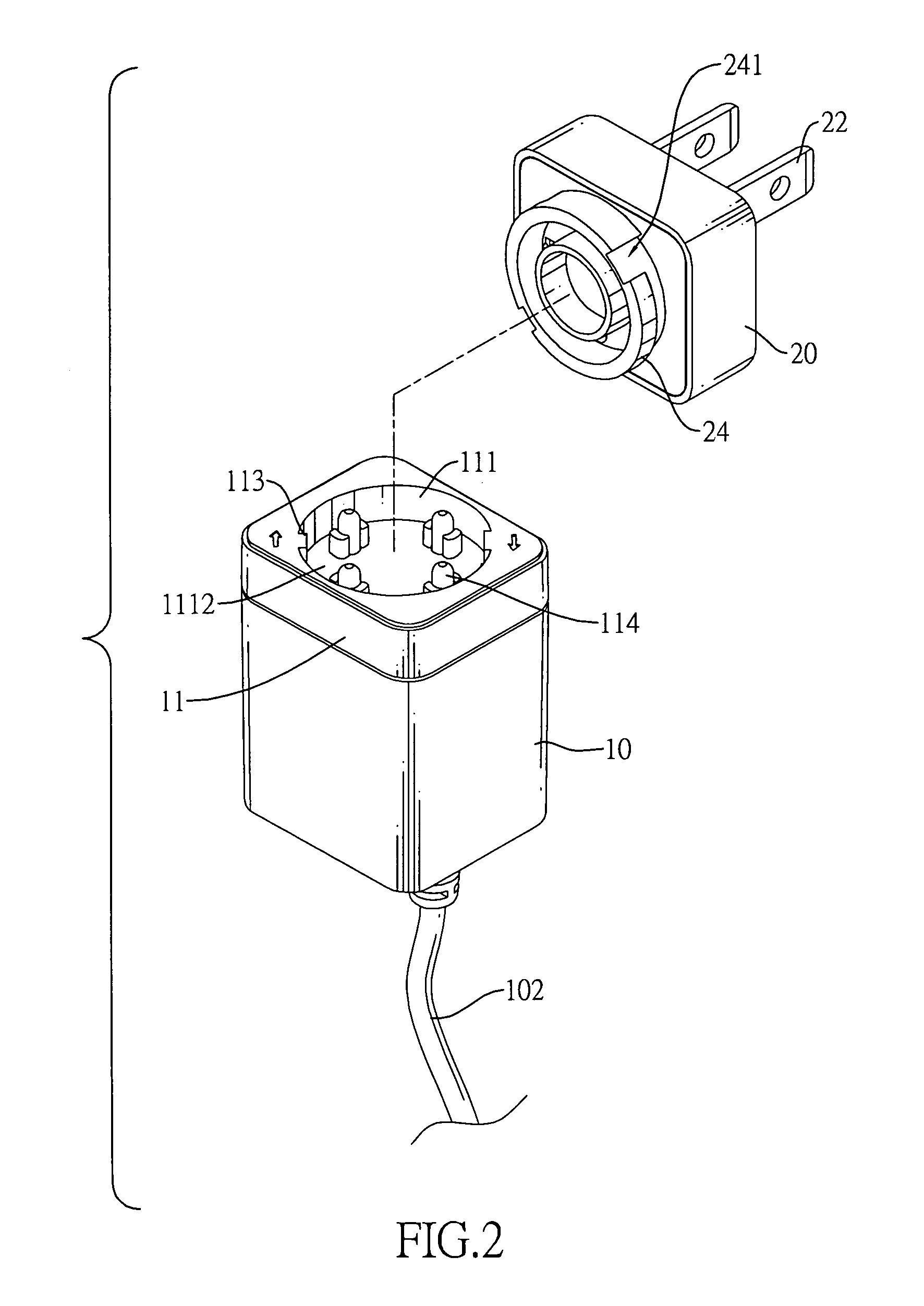 Plug device with a changeable adapter