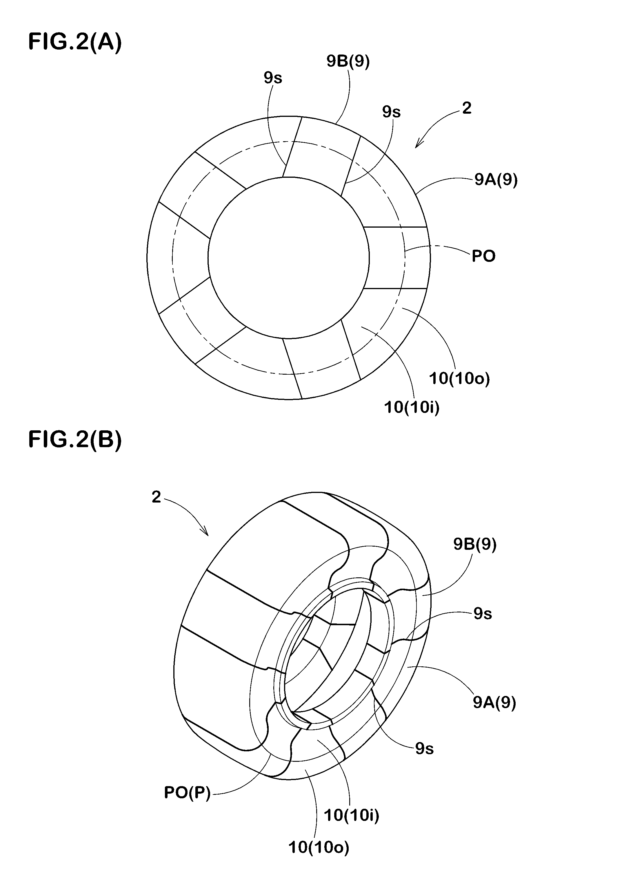 Rigid core for forming tire