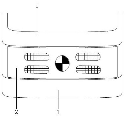 Flat-head truck cab grille capable of absorbing impact kinetic energy