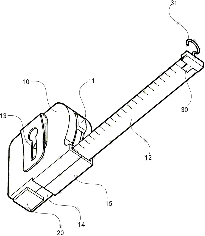 Measuring tape capable of being adsorbed and positioned on steel material