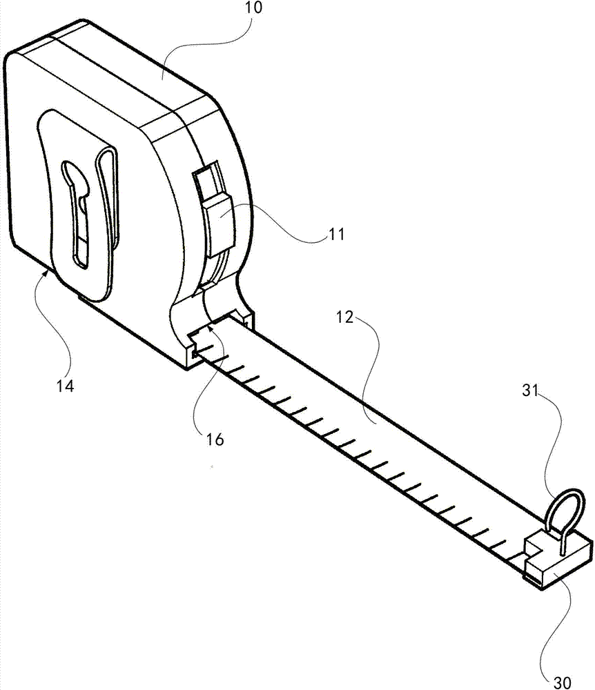 Measuring tape capable of being adsorbed and positioned on steel material