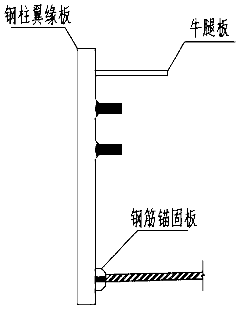 Construction method of section steel column concrete beam-column joint