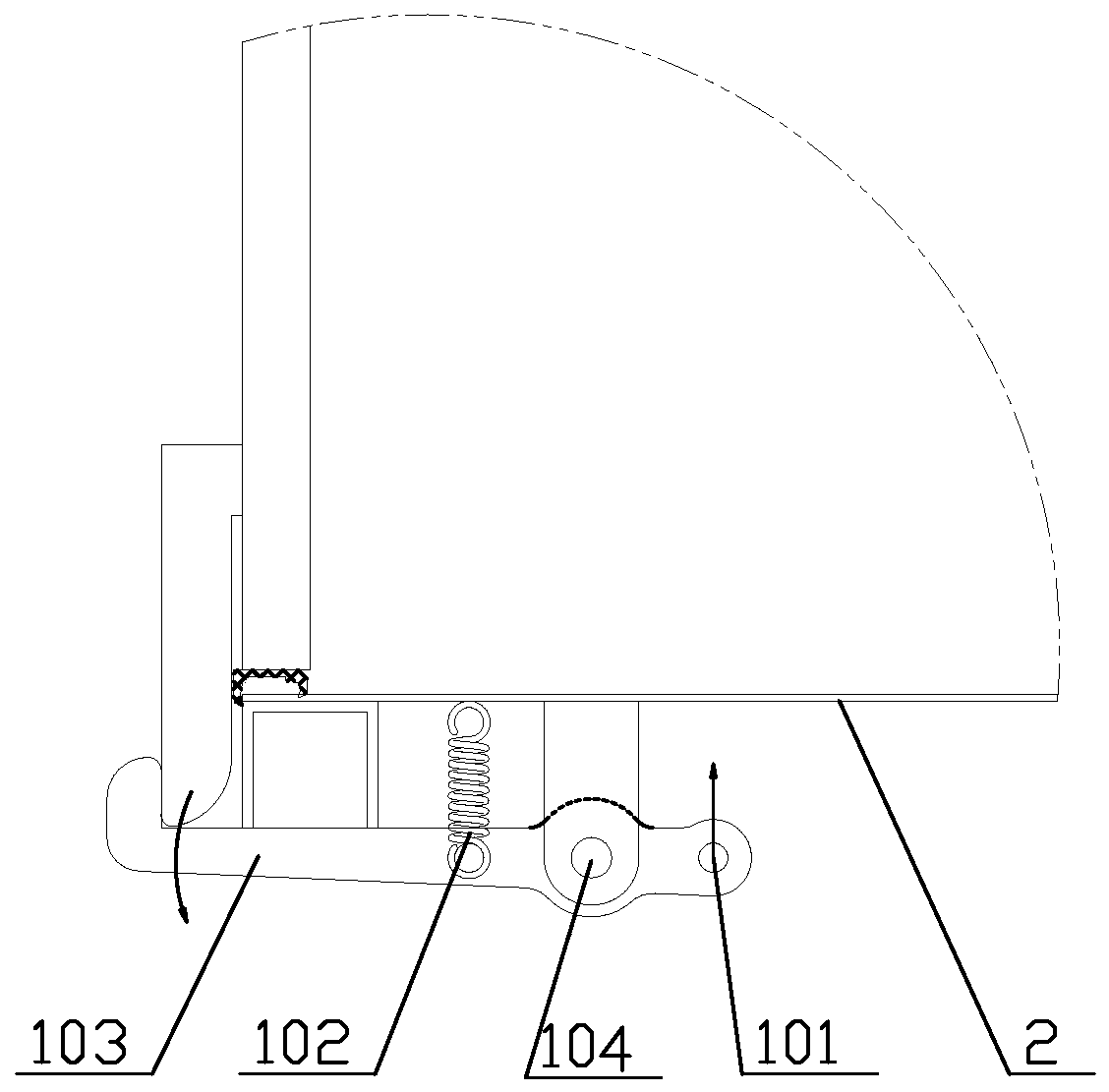 Container bottom lock and container with same