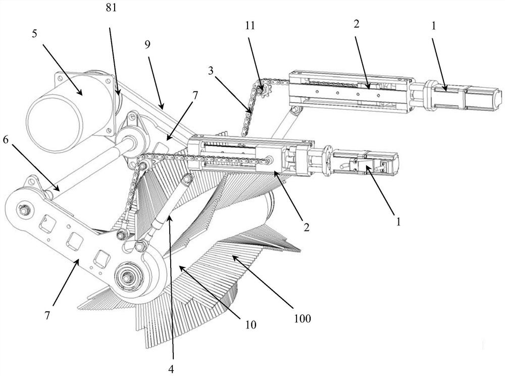 Rolling brush pressing height control device of automatic driving rolling brush type sweeper