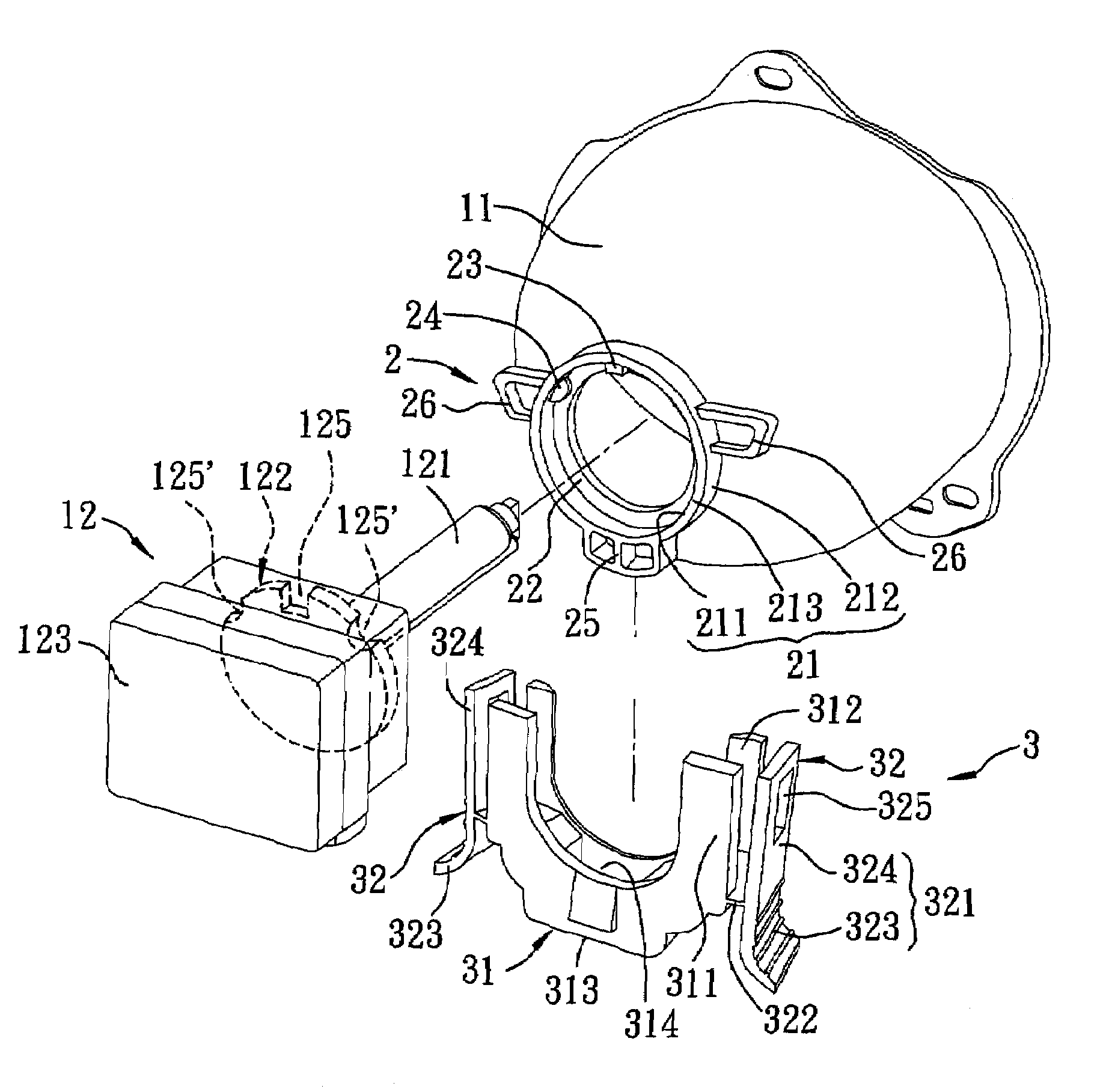 HID bulb fixing apparatus