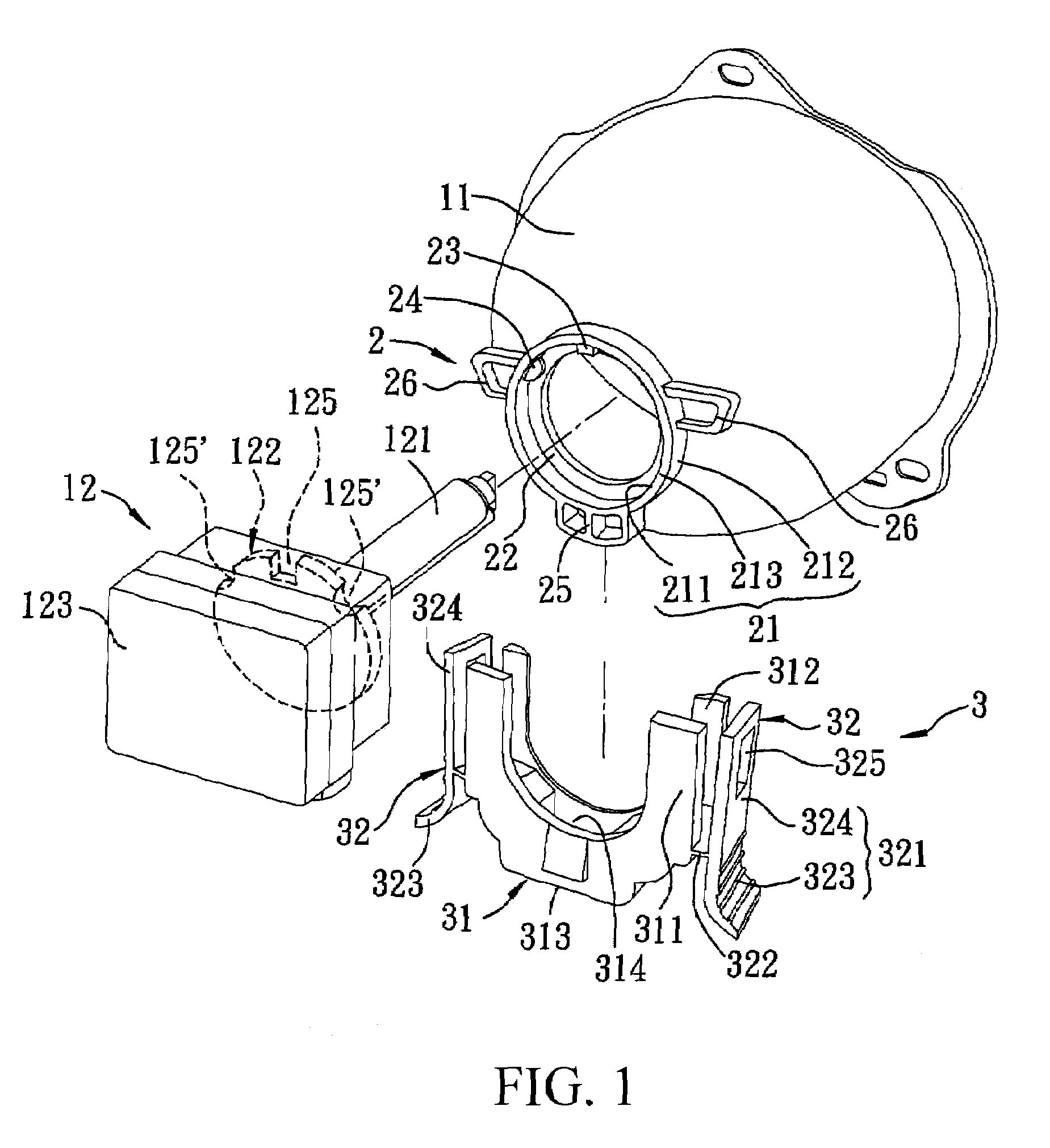 HID bulb fixing apparatus