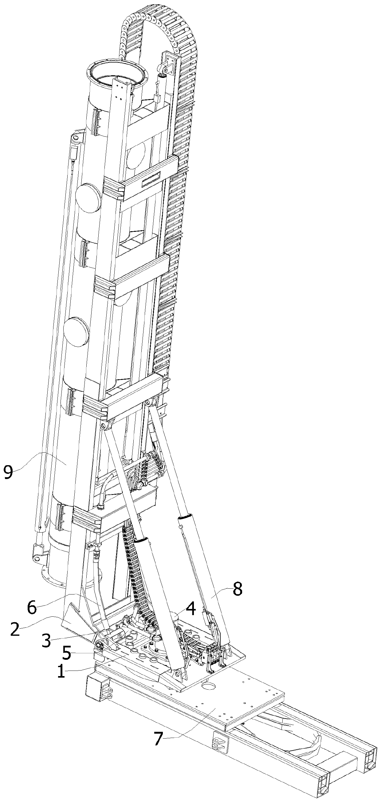 Operation platform of drainage vehicle